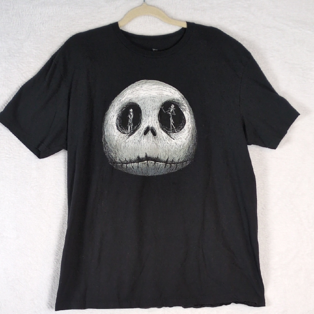 Disney Tim Burton's Nightmare Before Christmas Jack Skellington Shirt Size L